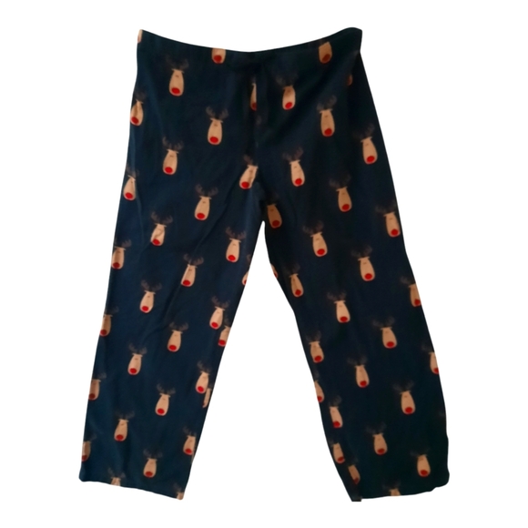 LaSensa The Red Nose Reindeer Size M FLeece Pajama Pants 100% Cotton - Picture 1 of 6